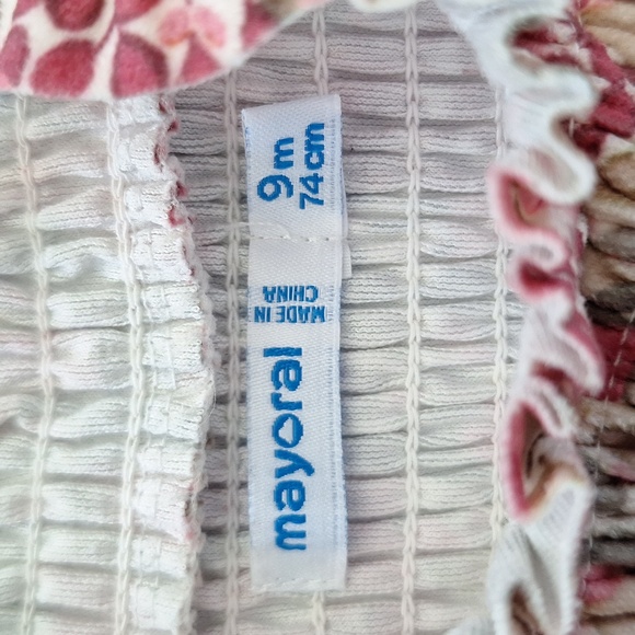 Mayoral Long Sleeve Smocked Floral Dress - Picture 9 of 14